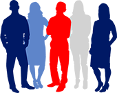Icon: five people standing