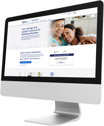 Computer monitor displaying NovoSecure™ website
