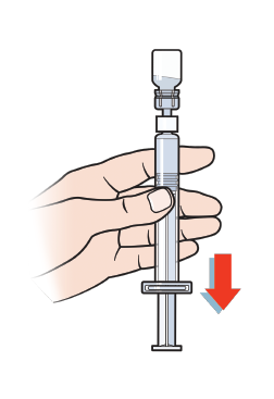 Illustration: Pull the plunger rod slightly downward