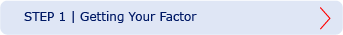 Step 1: Getting Your Factor tab