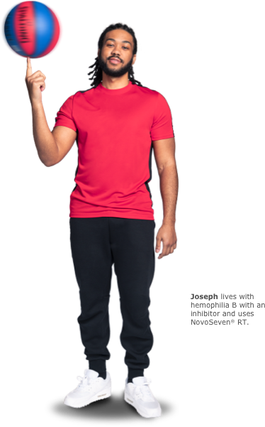 Joseph lives with hemophilia B with an inhibitor